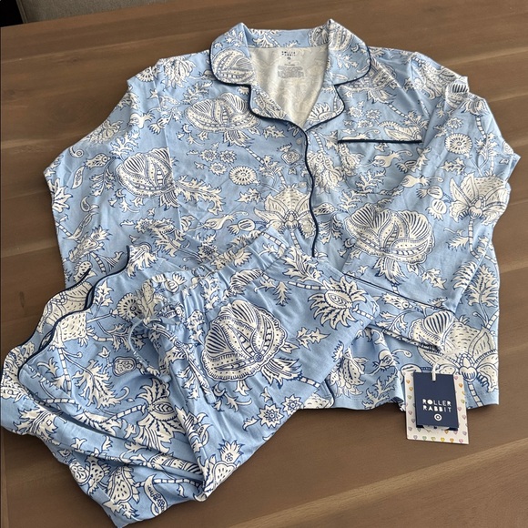 Roller Rabbit Target collaboration Blue Pajama Set M - Picture 2 of 7